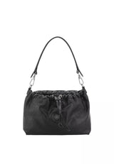 ABRO - Sac porté épaule en cuir lisse TEMI Medium Noir