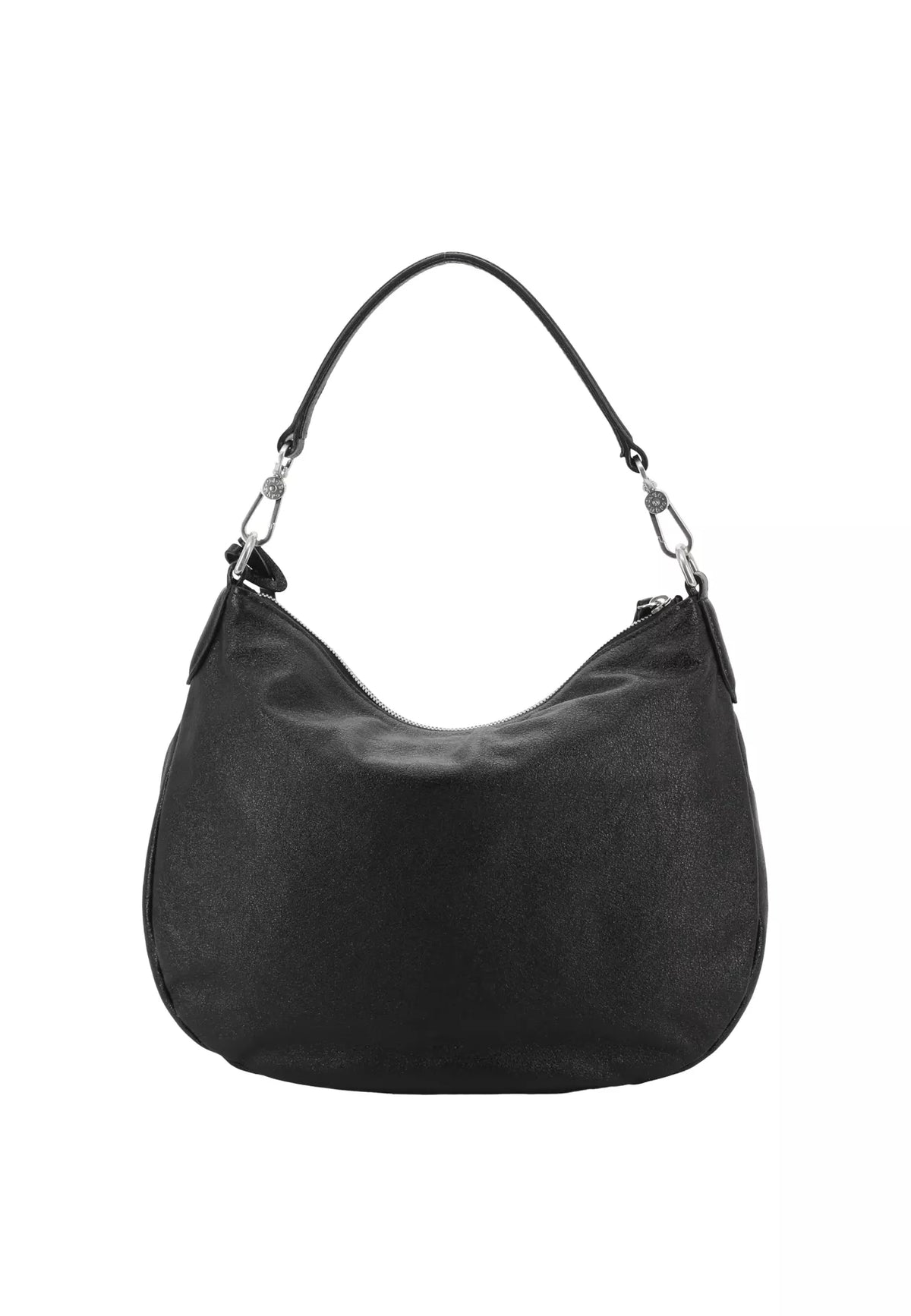 ABRO - Sac porté épaule en cuir effet délavé CARGO MEDIUM Noir
