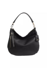 ABRO - Sac porté épaule en cuir grainé TEMI STITCH Noir