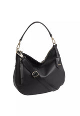 ABRO - Sac porté épaule en cuir grainé TEMI STITCH Noir