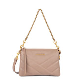 LANCASTER - Sac chaine - Soft Matelassé - Galet Rosé