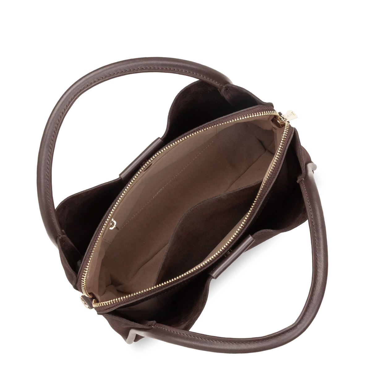 LANCASTER - Sac à main Lancaster Suède Ida en cuir velours marron