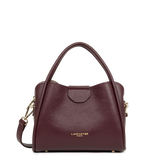 LANCASTER - Petit sac à main Ida Double en cuir grainé bordeaux