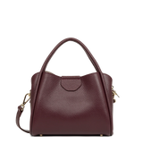 LANCASTER - Petit sac à main Ida Double en cuir grainé bordeaux