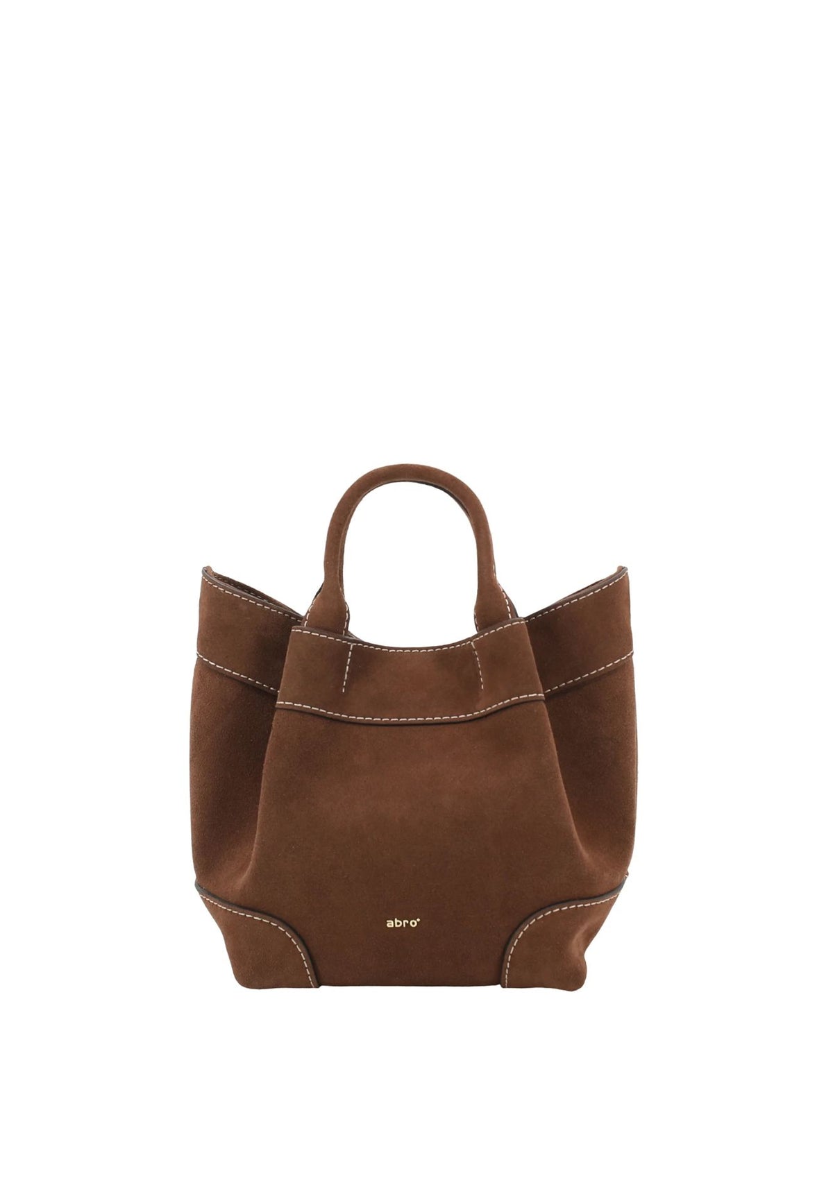 ABRO - Sac shopping en daim ESSENTAIL Small Wood