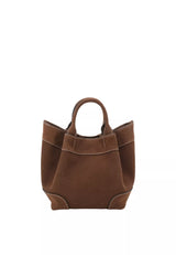 ABRO - Sac shopping en daim ESSENTAIL Small Wood