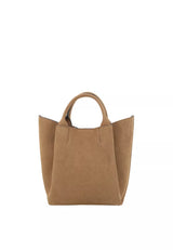 ABRO - Sac porté épaule en daim TEMI STITCH Cognac