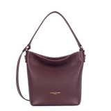 LANCASTER - Sac seau Dune en cuir grainé bordeaux