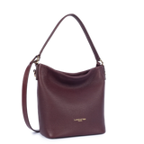 LANCASTER - Sac seau Dune en cuir grainé bordeaux