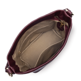 LANCASTER - Sac seau Dune en cuir grainé bordeaux