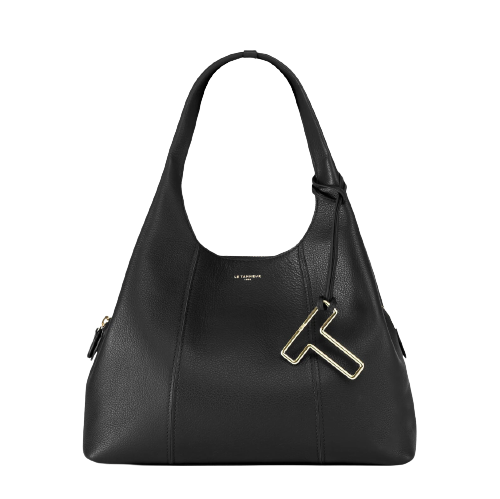 LE TANNEUR - Sac porté épaule M - Juliette en cuir grainé - noir