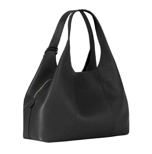 LE TANNEUR - Sac porté épaule M - Juliette en cuir grainé - noir