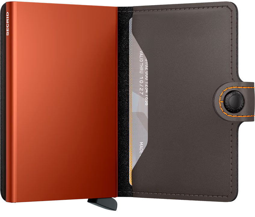 SECRID - Porte cartes Miniwallet Matte Truffle & Orange