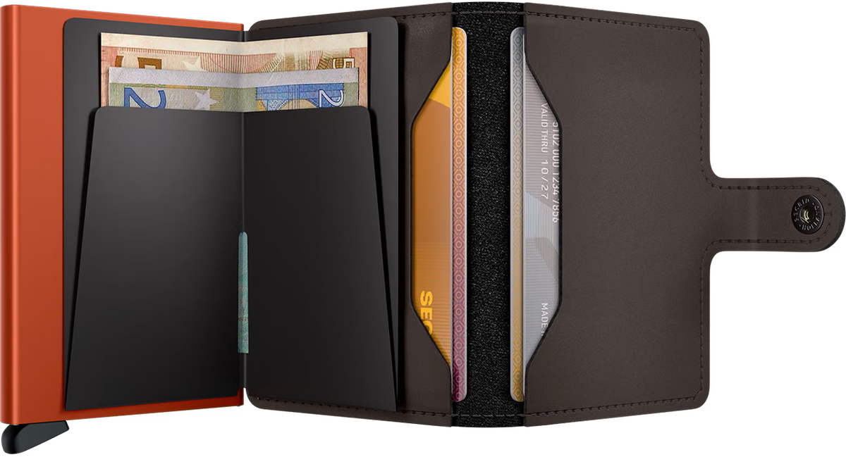 SECRID - Porte cartes Miniwallet Matte Truffle & Orange