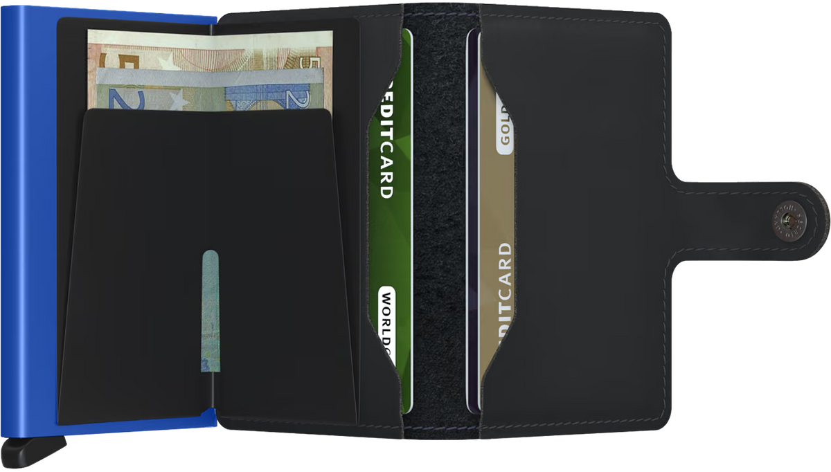 SECRID - Porte cartes Miniwallet Matte Black & Blue