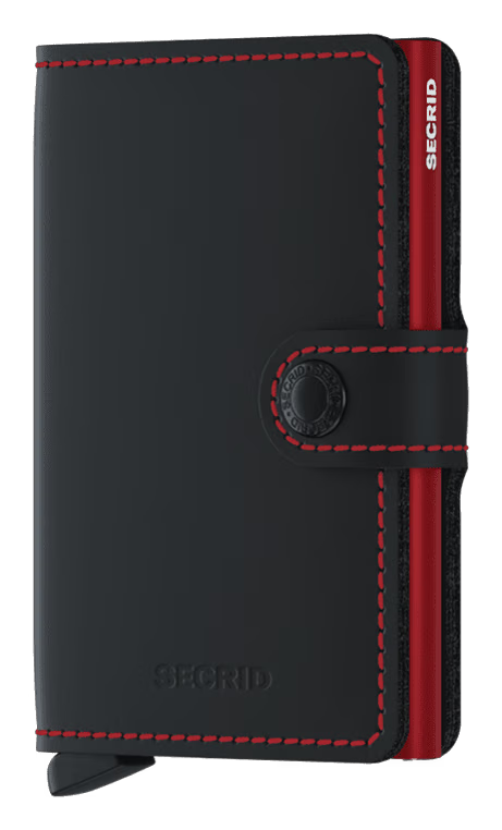 SECRID - Porte cartes Miniwallet Matte Black & Red