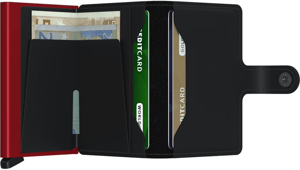 SECRID - Porte cartes Miniwallet Matte Black & Red