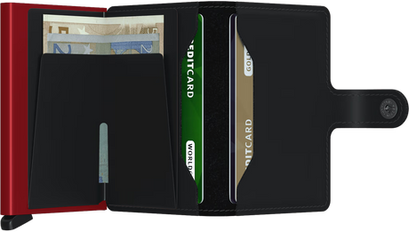 SECRID - Porte cartes Miniwallet Matte Black & Red