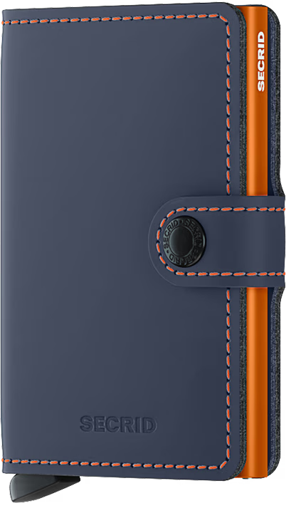 SECRID - Porte cartes Miniwallet Matte Nightblue & Orange