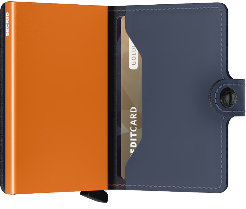 SECRID - Porte cartes Miniwallet Matte Nightblue & Orange