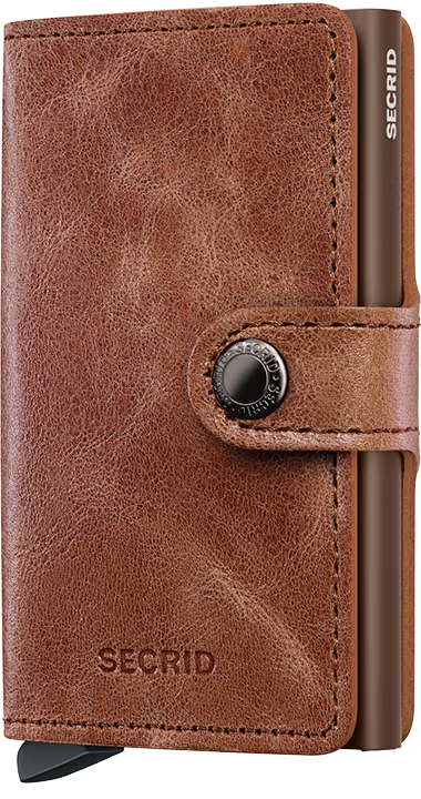 SECRID - Porte cartes Miniwallet Vintage - Cognac Brown