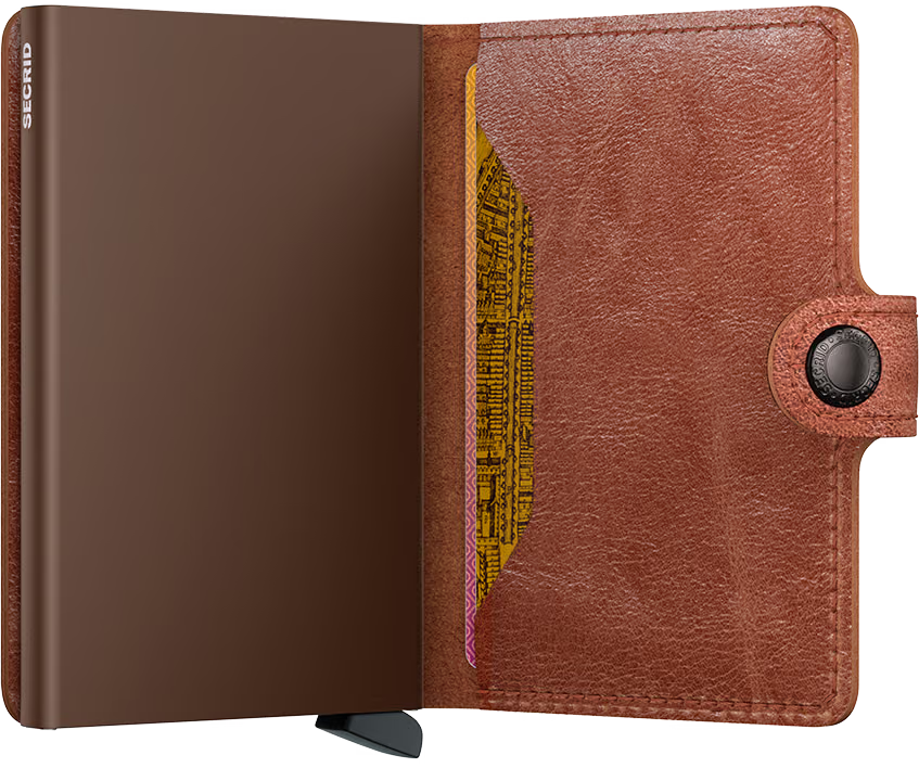 SECRID - Porte cartes Miniwallet Vintage - Cognac Brown