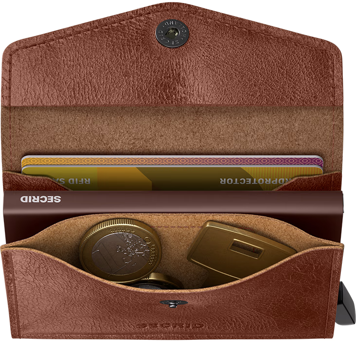 SECRID - Porte cartes Miniwallet Vintage - Cognac