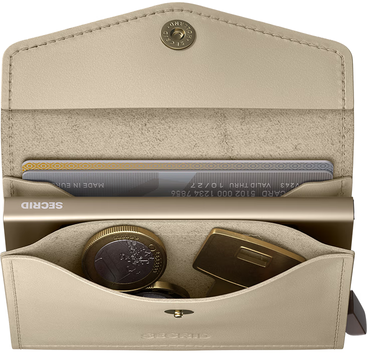 SECRID - Porte cartes porte monnaie Enveloppe wallet Original - Ecru