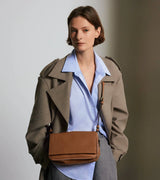 LE TANNEUR- Petit sac bandoulière Aurore Le Tanneur cuir grainé marron Tan
