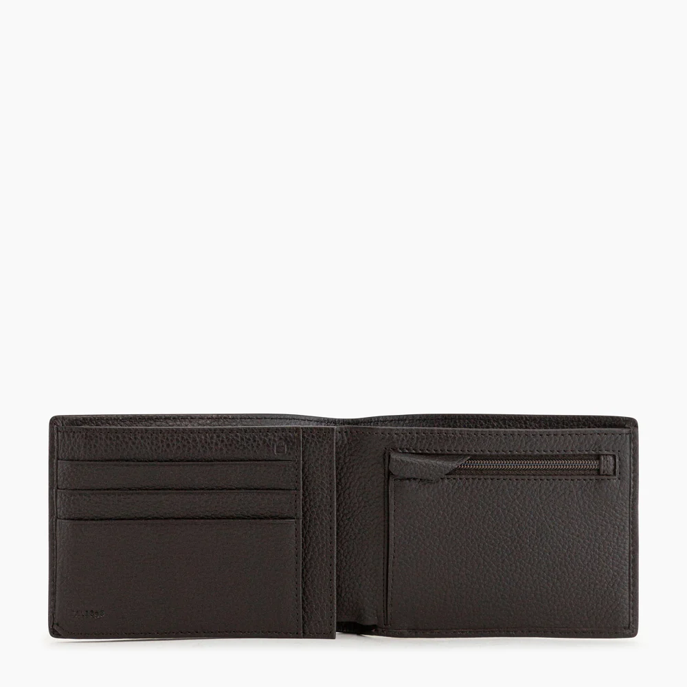 LE TANNEUR -  Portefeuille horizontal zippé - Charles - Marron café craie