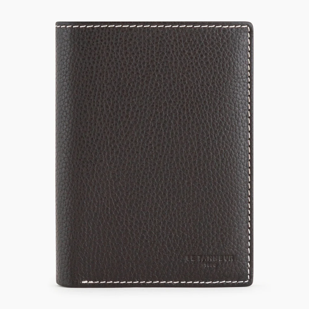 LE TANNEUR -  Portefeuille moyen - Charles - Marron café craie