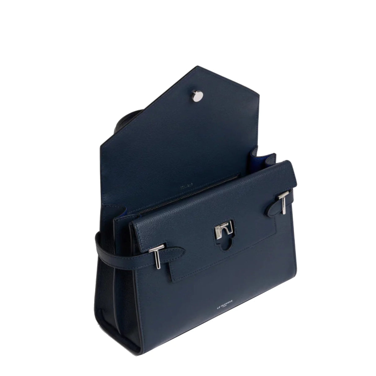 Sac à main moyen modèle Emilie en cuir grainé crépuscule – LE TANNEUR