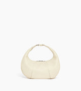LE TANNEUR- Petit sac bandoulière souple Juliette cuir grainé blanc fleur de sel