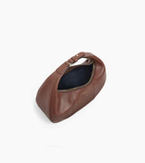 LE TANNEUR- Petit sac bandoulière souple Juliette cuir grainé Ebène