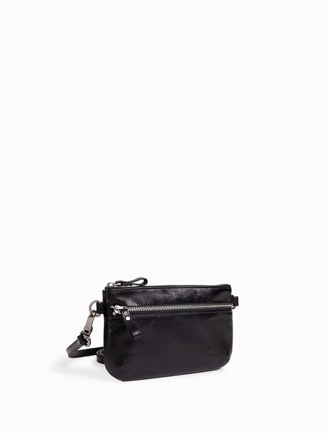 NAT & NIN - Petite pochette zippée - VICKY 2 - Noir Glacé