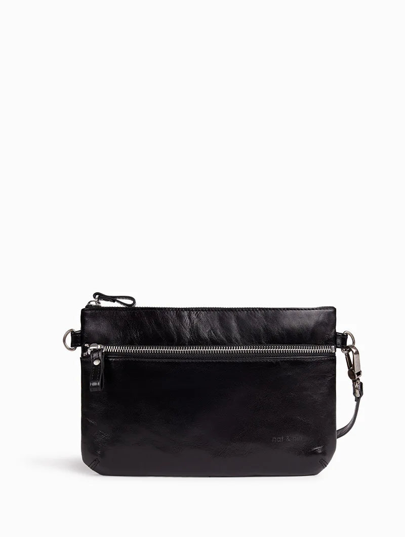 NAT & NIN - Sac bandoulière - Vicky - Noir Glacé