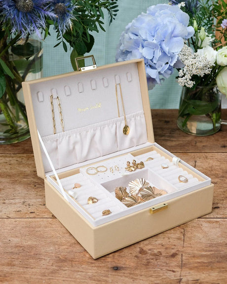 MAISON SCARLETT - Boite à bijoux Louise Cuir PU Beige