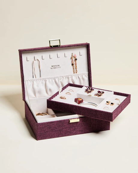 Boite à bijoux Louise Lin Prune Maison Scarlett