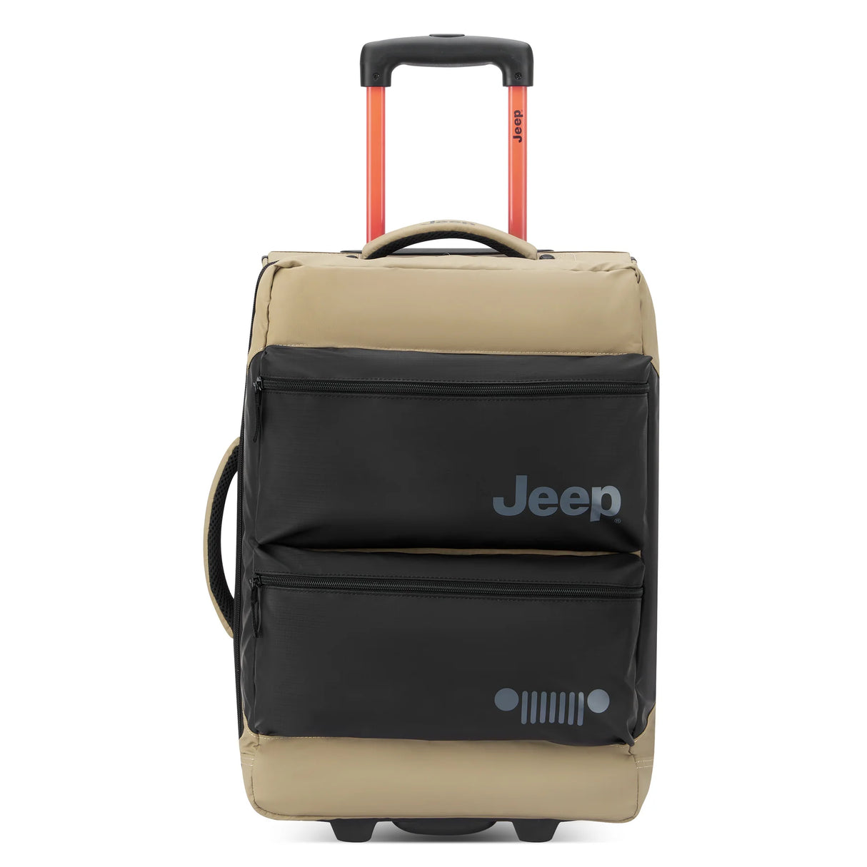 DELSEY PARIS x JEEP® – Sac de voyage trolley cabine avec deux poches frontales sable chaud