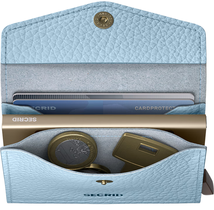 SECRID - Porte cartes porte monnaie Enveloppe wallet Pebble - Ice Blue