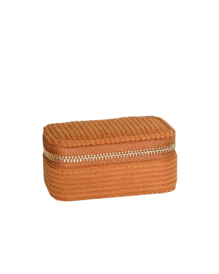 MAISON SCARLETT - Boite à bijoux Marie Velours cotelé camel