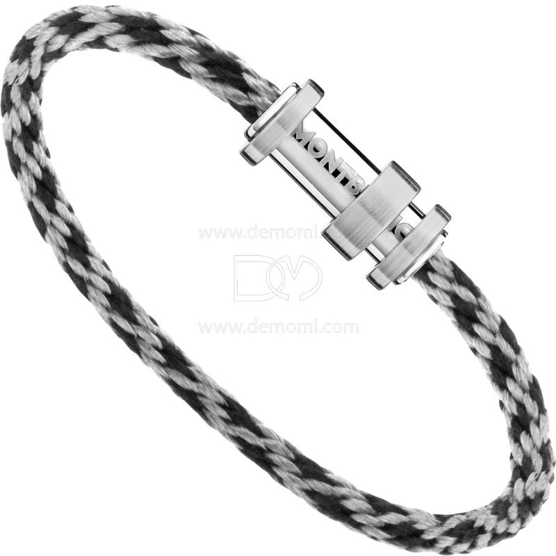 MONTBLANC Bracelet tressé noir et acier