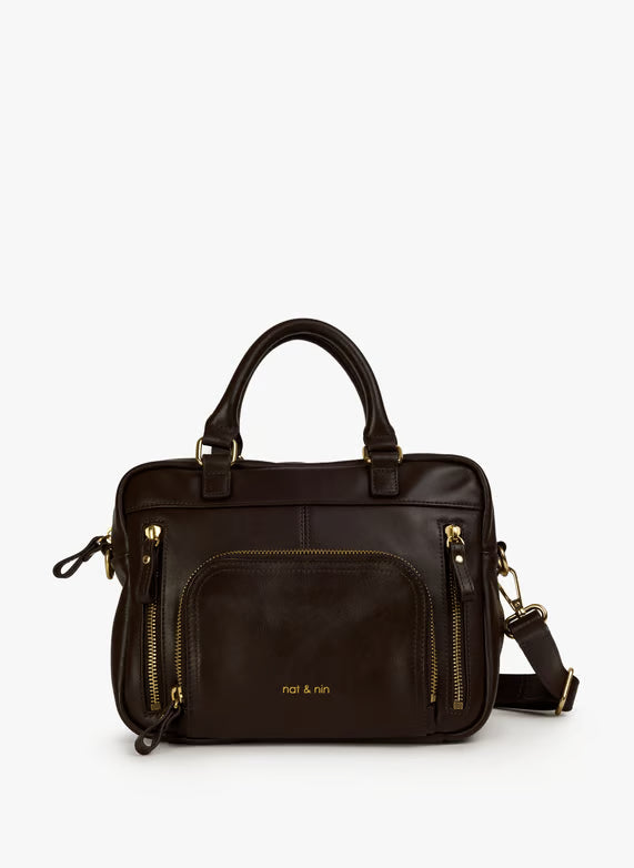 NAT & NIN - Cabas multipoches mini - MACY - Ebène