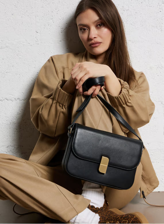 NAT & NIN - Sac bandoulière Alice Medium Noir