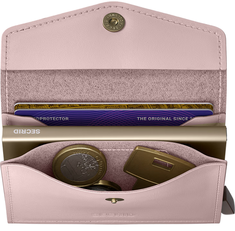 SECRID - Porte cartes porte monnaie Enveloppe wallet Original - Rose