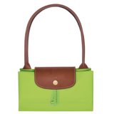 Sac porté épaule en toile LONGCHAMP Le Pliage Original couleur vert clair ref 1899089