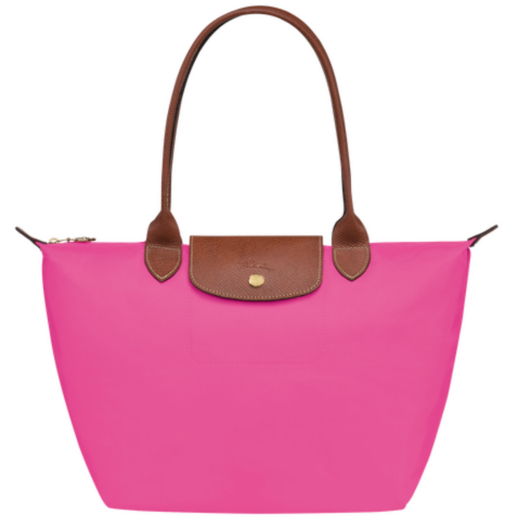 Sac porté épaule en toile LONGCHAMP Le Pliage Original couleur rose candy ref 1899089
