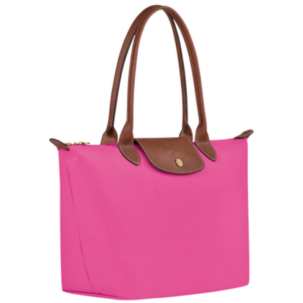 Sac porté épaule en toile LONGCHAMP Le Pliage Original couleur rose candy ref 1899089