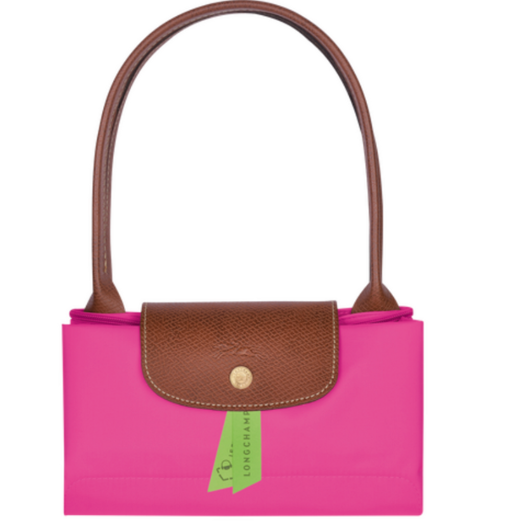 Sac porté épaule en toile LONGCHAMP Le Pliage Original couleur rose candy ref 1899089