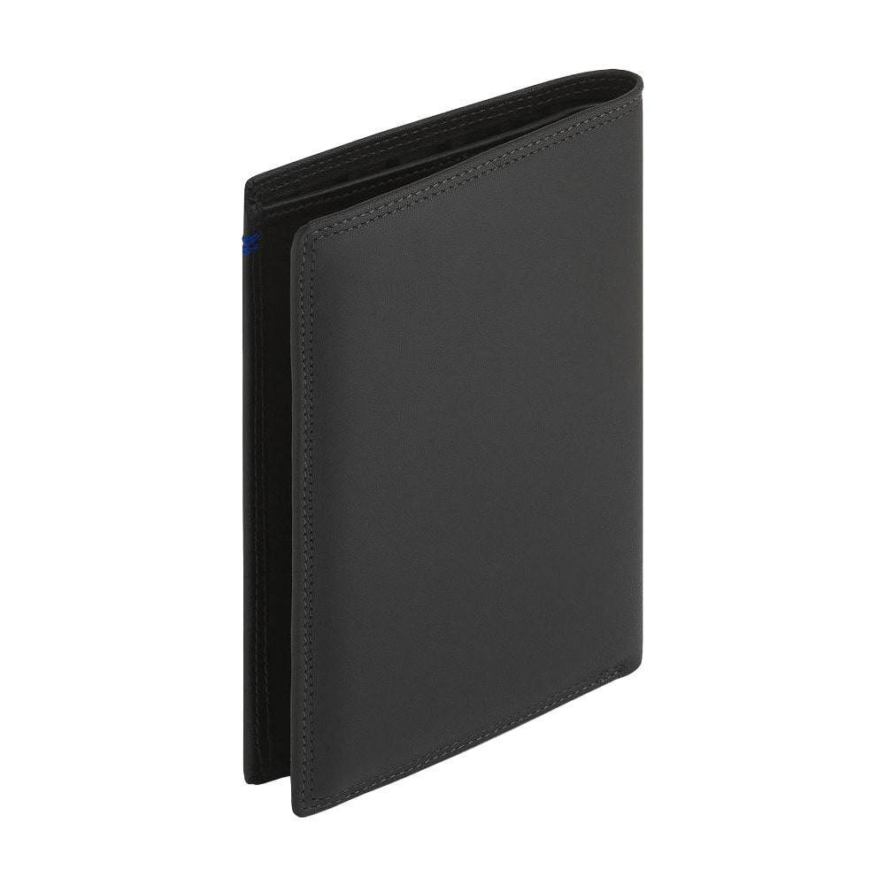 LE TANNEUR - Porte cartes vertical homme Martin en cuir lisse noir –